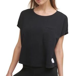 Calvin Klein Womens Performance Cropped Pocket T-Shirt 2XL
